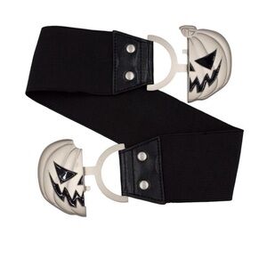 Black and Silver Pumpkin Buckle Belt